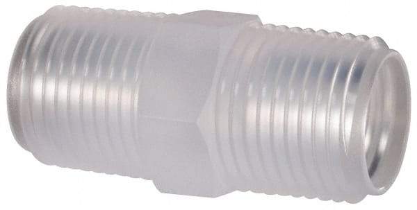 Made in USA - 3/8 NPT Polypropylene Threaded Tube Fitting - Natural - Exact Industrial Supply