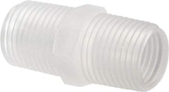 Made in USA - 1/2 NPT Polypropylene Threaded Tube Fitting - Natural - Exact Industrial Supply