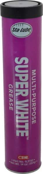 CRC - 14 oz Cartridge Lithium General Purpose Grease - White, 300°F Max Temp, NLGIG 1-1/2, - Exact Industrial Supply