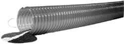 Kuriyama of America - 3" ID x 3.7" OD, 40 Max psi, Full In. Hg, Dry Material Handling & Transfer Hose - Polyurethane, 9" Bend Radius, 60' Coil Length, Clear - Exact Industrial Supply