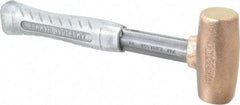 American Hammer - 3 Lb Head 1-1/2" Face Brass Head Hammer - 11-1/2" OAL, Aluminum Handle - Exact Industrial Supply