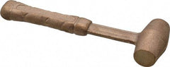 American Hammer - 1/2 Lb Head 3/4" Face Bronze Head Hammer - 6" OAL, Aluminum Handle - Exact Industrial Supply