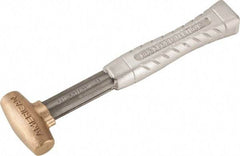 American Hammer - 1 Lb Head 1" Face Bronze Head Hammer - 11-1/2" OAL, Aluminum Handle - Exact Industrial Supply