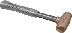 American Hammer - 2 Lb Head 1-1/4" Face Bronze Head Hammer - 11-1/2" OAL, Aluminum Handle - Exact Industrial Supply