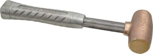 American Hammer - 3 Lb Head 1-1/2" Face Bronze Head Hammer - 11-1/2" OAL, Aluminum Handle - Exact Industrial Supply