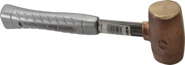 American Hammer - 4 Lb Head 1-3/4" Face Bronze Head Hammer - 11-1/2" OAL, Aluminum Handle - Exact Industrial Supply