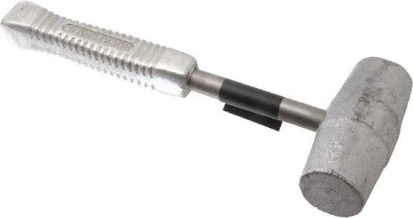American Hammer - 7 Lb Head 2" Face Lead Alloy Nonmarring Lead Hammer - 13-1/2" OAL, Aluminum Handle - Exact Industrial Supply
