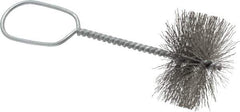 Schaefer Brush - 2-1/4 Inch Actual Brush Diameter, 2 Inch Inside Diameter, Carbon Steel, Plumbing, Hand Fitting and Cleaning Brush - 2-1/8 Refrigeration Outside Diameter, 1 Inch Brush Length, 15/16 Inch Trim Length, 0.01 Wire, Oval Formed Wire Handle - Exact Industrial Supply