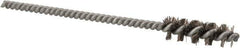 Schaefer Brush - 1/8 Inch Inside Diameter, 5/16 Inch Actual Brush Diameter, Carbon Steel, Power Fitting and Cleaning Brush - 1/8 Shank Diameter, 3-5/8 Inch Long, Twisted Wire Stem, 1/4 Inch Refrigeration Outside Diameter - Exact Industrial Supply