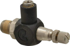 Norgren - 5/32" Tube Inlet x 1/8" NPT Outlet Flow Control Valve - 0 to 150 psi & Plated Brass Material - Exact Industrial Supply