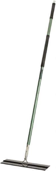 Ability One - 55" Long x 6" Wide Microfiber Dust Flat Mop - Hook & Loop, Green, Looped Head, Launderable - Exact Industrial Supply