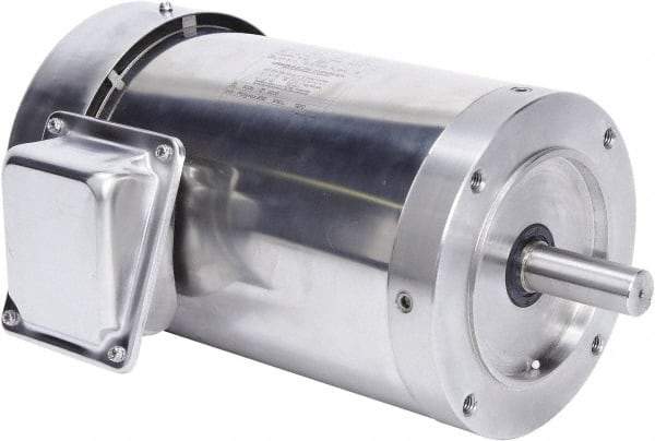 Leeson - 2 Max hp, 1,800 Max RPM, Premium Efficient Electric AC DC Motor - 230/460 V Input, Three Phase, 145TC Frame, C-Face Mount, TEFC Enclosure - Exact Industrial Supply