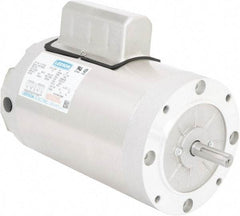 Leeson - 2 Max hp, 1,740 Max RPM, Electric AC DC Motor - 115/208-230 V Input, Single Phase, 56C Frame, C-Face Mount, TENV Enclosure - Exact Industrial Supply