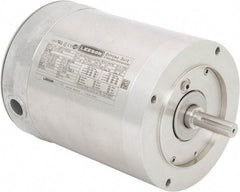 Leeson - 3/4 Max hp, 1,800 Max RPM, Electric AC DC Motor - 230/460 V Input, Three Phase, 56C Frame, C-Face Mount, TENV Enclosure - Exact Industrial Supply