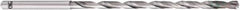 OSG - Letter E (1/4"), 140° Point, Spiral Flute, Solid Carbide Taper Length Drill Bit - EgiAs Finish, 87mm Flute Length, 140mm OAL, Series 6530 - Exact Industrial Supply