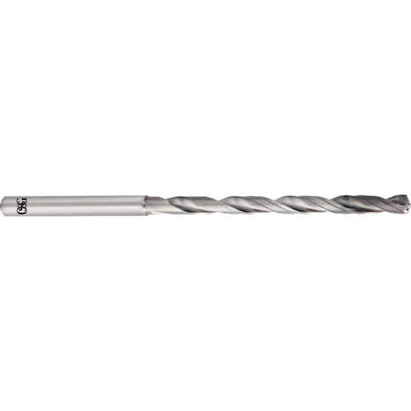 OSG - 6.4mm 140° Spiral Flute Solid Carbide Taper Length Drill Bit - Exact Industrial Supply