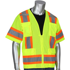 PIP - High Visibility Vests Vest Style: Surveyor's Vest Type: Hi Visibility - Exact Industrial Supply