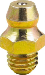 lumax - 0° Head Angle, 1/4-28 Taper Steel Taper Thread Grease Fitting - Zinc Plated Finish - Exact Industrial Supply