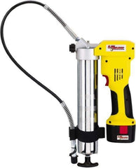 lumax - 7,000 Max psi, Flexible Battery-Operated Grease Gun - 14 oz Capacity, 3-Way Fill - Exact Industrial Supply