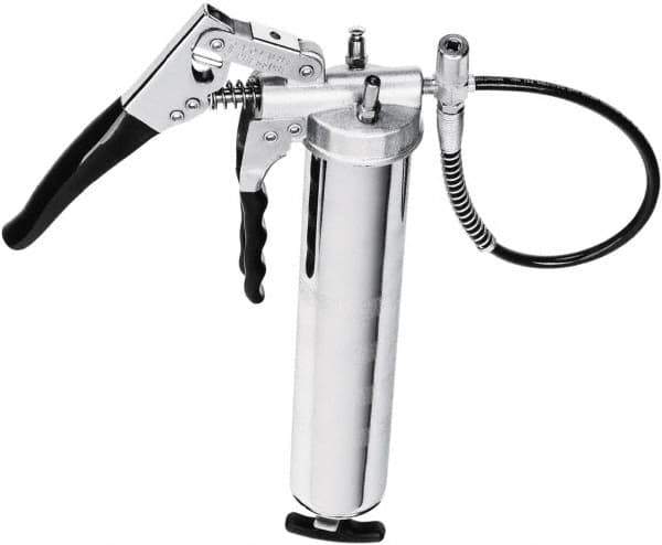 lumax - 8,500 Max psi, Flexible Pistol Grease Gun - 14 oz Capacity, 1/8 Thread Outlet, 25 Strokes per oz, 3-Way Fill - Exact Industrial Supply