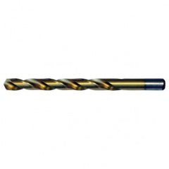 25/64 RHS / RHC HSS 135 Degree Split Point Heavy Duty Jobber Drill - TiN - Exact Industrial Supply