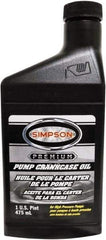 Simpson - Fixed Pressure Washer Pump Oil - 3-1/8" Long, Plastic, Female & Male - Exact Industrial Supply