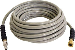 Simpson - 4,500 Max psi Fixed Pressure Washer Hose - 50' Long, Polyurethane, NPT, Female & Male - Exact Industrial Supply