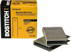 Stanley Bostitch - 2" Long x 1/2" Wide, 16 Gauge Crowned Construction Staple - Grade S4 Steel, Chisel Point - Exact Industrial Supply