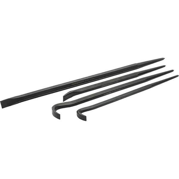 GearWrench - 4 Piece Rolling Head Pry Bar Set - Includes 15, 16, 18 & 24" Lengths - Exact Industrial Supply