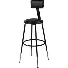 NPS - Swivel & Adjustable Stools Type: Adjustable Height Stool Base Type: Steel - Exact Industrial Supply