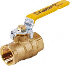 Legend Valve - 2-1/2" Pipe, Full Port, Brass UL, CSA, FM, NSF Approved Ball Valve - 2 Piece, FIP x FIP Ends, Lever Handle, 400 WOG, 150 WSP - Exact Industrial Supply