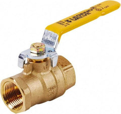 Legend Valve - 1-1/2" Pipe, Full Port, Brass UL, CSA, FM, NSF Approved Ball Valve - 2 Piece, FIP x FIP Ends, Lever Handle, 600 WOG, 150 WSP - Exact Industrial Supply