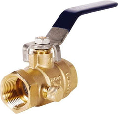 Legend Valve - 1" Pipe, Full Port, Lead Free Brass Full Port Ball Valve - 2 Piece, FNPT x FNPT Ends, Lever Handle, 600 WOG - Exact Industrial Supply