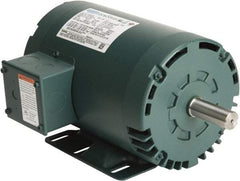 Leeson - 1 Max hp, 1,800 Max RPM, Premium Efficient Electric AC DC Motor - 230/460 V Input, Three Phase, 56HZ Frame, 7/8" Shaft Diam, Rigid Base Mount, ODP Enclosure - Exact Industrial Supply