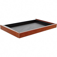 ALERA - Woodgrain Laminate Center Drawer Desk - 24-1/2" Wide x 15" Deep x 2" High, Medium Cherry - Exact Industrial Supply