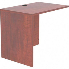 ALERA - Woodgrain Laminate Return/Bridge Shell Desk - 35" Wide x 23-5/8" Deep x 29-5/8" High, Medium Cherry - Exact Industrial Supply