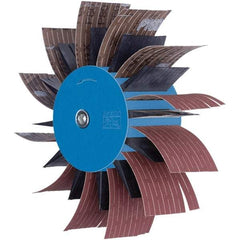 PFERD - 7" Diam x 2" Face Width, Aluminum Oxide Coated Mounted Flap Wheel - 3/8" Shank Mount, 3,500 Max RPM - Exact Industrial Supply