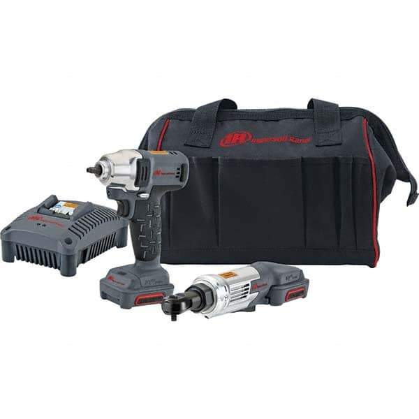 Ingersoll-Rand - 12 Volt Cordless Tool Combination Kit - Includes 1/4" Impact Driver, Lithium-Ion Battery Included - Exact Industrial Supply