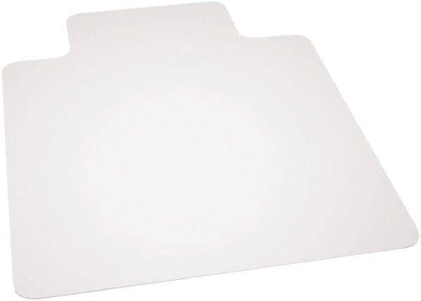 Ability One - 53" Long x 45" Wide, Chair Mat - Rectangular, Beveled Edge Style - Exact Industrial Supply