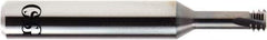 OSG - #1-64 UNC, 0.055" Cutting Diam, 3 Flute, Solid Carbide Helical Flute Thread Mill - External Thread, 0.014" LOC, 1/8" Shank Diam - Exact Industrial Supply
