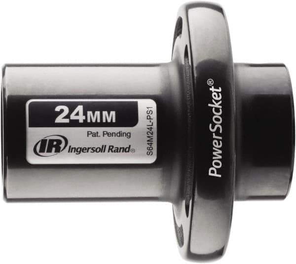 Ingersoll-Rand - 1/2" Drive 24mm Standard Magnetic Nonsparking Universal Impact Socket - 6 Points, 3-1/10" OAL - Exact Industrial Supply