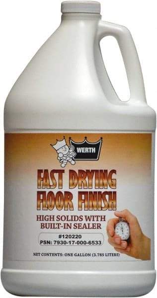 Werth Sanitary Supply - 1 Gal Plastic Bottle Floor Coating - Use on Resilient Tile, Vinyl Tile - Exact Industrial Supply