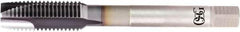 OSG - M5.5x0.50 Metric Coarse, 3 Flute, V Finish, Powdered Metal Spiral Point Tap - Plug Chamfer, Right Hand Thread, 70mm OAL, 6H Class of Fit, Series 16510 - Exact Industrial Supply