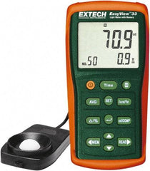 Extech - Light Meters Compatible Lighting: Fluorescent; Sodium; Mercury; Tungsten; Daylight Maximum Measurement (Lux): 1,000 - Exact Industrial Supply