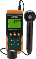 Extech - Light Meters Compatible Lighting: UVA; UVC Maximum Measurement (UV): 20mW/cm2 - Exact Industrial Supply