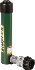 TK Simplex - 5-1/8" Stroke, 5 Ton Portable Hydraulic Single Acting Cylinder - 0.99 Sq In Effective Area, 4.97 Cu In Oil Capacity, 8.52 to 13.65" High, 1" Cyl Bore Diam, 1-1/8" Plunger Diam, 10,000 Max psi - Exact Industrial Supply