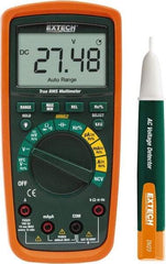 Extech - MN62-K, CAT IV, 600 VAC/VDC, Digital True RMS Multimeter - 40 mOhm, Measures Voltage, Capacitance, Current, Frequency, Resistance - Exact Industrial Supply