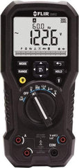 FLIR - DM92, CAT IV, 1,000 VAC/VDC, Digital Multimeter - 40 mOhm, Measures Voltage, Capacitance, Current, Frequency, Resistance, Temperature - Exact Industrial Supply