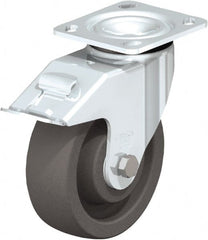 Swivel Top Plate Caster: Nylon, 6″ Wheel Dia, 2″ Wheel Width, 1,250 lb Capacity, 7-1/2″ OAH Nylon, 1,250 Lb Capacity, Ball Bearing, 4 x 4-1/2″ Plate