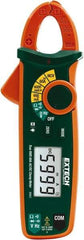 Extech - MA63, CAT III, Digital True RMS Clamp Meter with 0.7" Clamp On Jaws - 600 VAC/VDC, 60 AC/DC Amps, Measures Voltage, Capacitance, Continuity, Current, Frequency, Resistance - Exact Industrial Supply